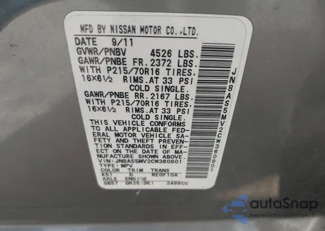 2012 Nissan Rogue S z USA, uszkodzony, nr VIN JN8AS5MV2CW360801